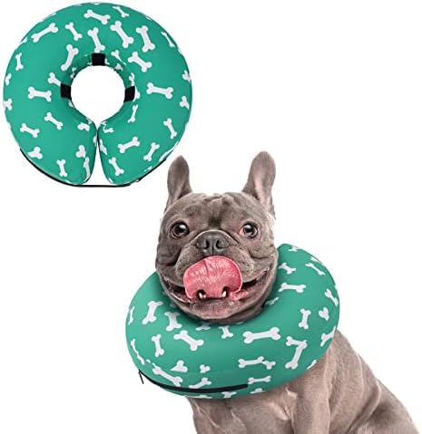 Supet Inflatable Dog Cone Collar for Large Medium Small Dogs, Soft Cone Collar for Dogs Cats, ECollar Doggie Neck Donut Dog Cone Alternative After Surgery by Supet