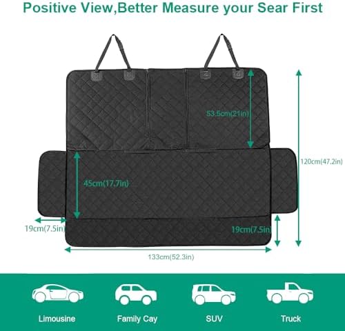 ANOSOSPECIAL Dog Car Seat Cover for Back Seat Cover,Non Stick Fur Rear Seat Protector for Pet,Nonslip Waterproof Durable Universal Fit Interior Backseat Covers for Auto Van SUV (Pack of 2) - Image 2