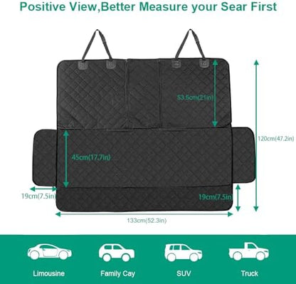 ANOSOSPECIAL Dog Car Seat Cover for Back Seat Cover,Non Stick Fur Rear Seat Protector for Pet,Nonslip Waterproof Durable Universal Fit Interior Backseat Covers for Auto Van SUV (Pack of 2) - Image 2