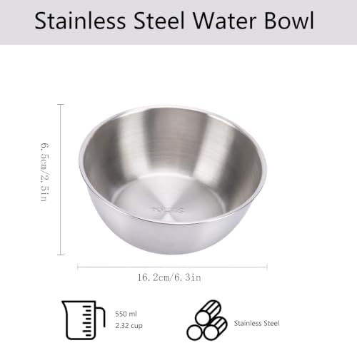 MateeyLife Slow Feeder Dog Bowl and Stainless Steel Water Bowl - Image 3