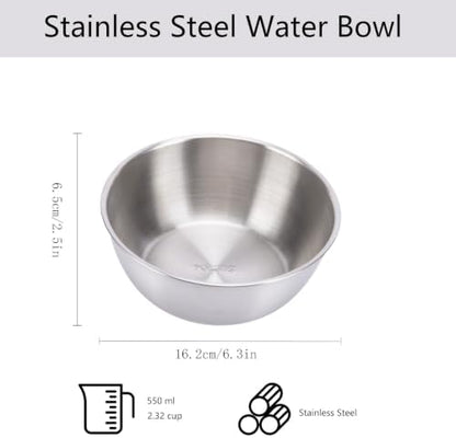 MateeyLife Slow Feeder Dog Bowl and Stainless Steel Water Bowl - Image 3