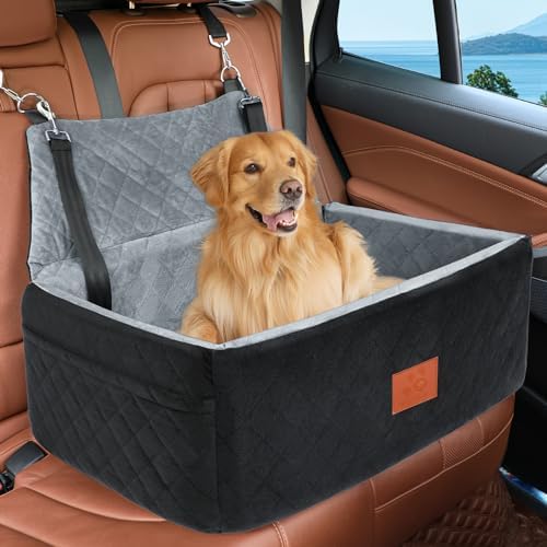 NEEZUKAR Dog Car Seat for Large Medium Size Dogs, Pet Car Seat Under 55 lbs by NEEZUKAR