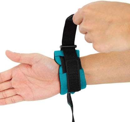 Gooby Ripstop Z Wrist Band Surfer Leash - Turquoise, 6 FT - Comfortable Hands Free Leash with Elastic Band for Small, Medium and Large Dogs