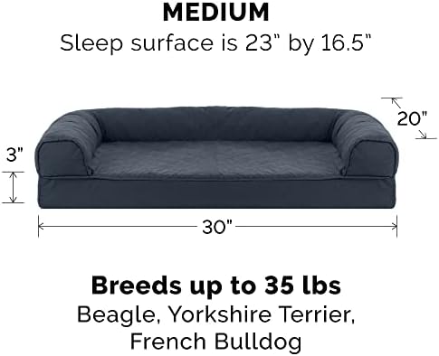 Furhaven Replacement Dog Bed Cover Quilted Sofa-Style, Machine Washable - Iron Gray, Medium - Image 3