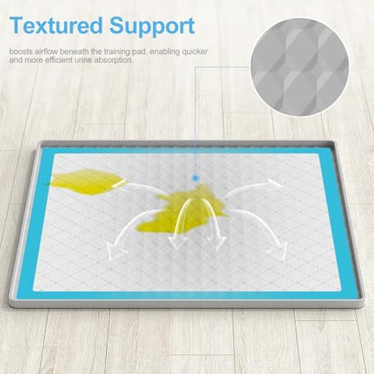 Filmicy Pee Pad Holder for Dogs,Silicone Dog Puppy Pad Holder, 24 x 24 No Spill Raised Lip High Edge,Portable, Leak-Proof Mat Holder for Dog Training Pads,Square Potty Trays for Home Floor Protection - Image 7