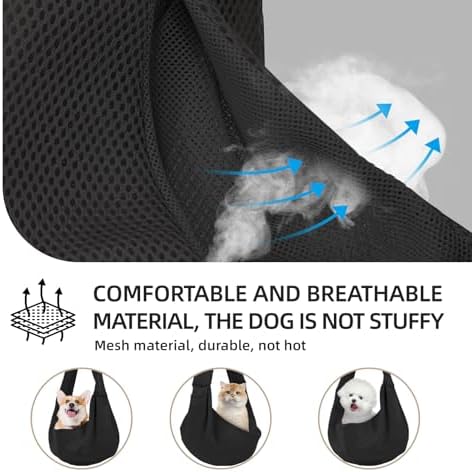 Dog and Cats Carrier Sling, Breathable Puppy Small Pet Carrier with Pocke - Image 3