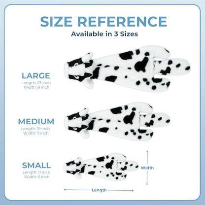 Best Pet Supplies 2-in-1 Stuffless Squeaky Dog Toy - Cow, Medium - Image 5
