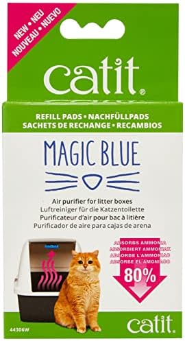 Catit Magic Blue Cat Litter Box Air Purifier, Refill Pads by Catit
