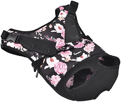 Petmolico Dog Carrier Backpack, Adjustbale Dog Front Backpack Legs Out Puppy Backpack for Small Medium Dogs Travelling Hiking Shopping, Peony Medium - Image 5