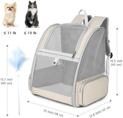 Cat Backpack Carrier, Ventilated Mesh Backpack Carrier for Small Dog Pet - Image 5