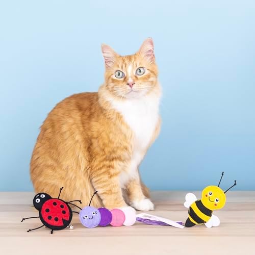 Fringe Studio Living THE Bug Life, Small Plush Cat Toy, 3PCS Set, PetShop Collection (904041) - Image 4