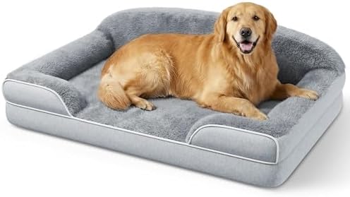 Orthopedic Dog Bed for Extra Large Dogs, 45"x30" XL Dog Couch Bed by TRAHOME