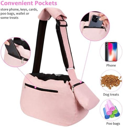 Ownpets XL Dog Sling 15-25lbs, Hands-Free Carrier with Bottom Support Pad - Image 3