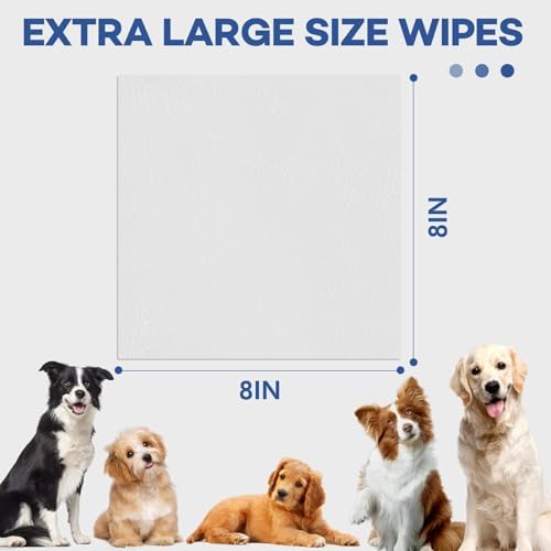 FURWEY 400PCS Pet Wipes for Dogs, Clean Paws and Butt Ears Eyes, 8x8 Inch - Image 2
