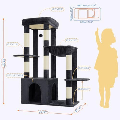 Heybly Heavy Duty Cat Tree with Large Base for Large Indoor Cats HCT026G - Image 6