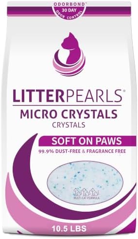 Litter Pearls Micro Crystals Soft on Paws 30-Day Odor Control Litter 10.5lb by LitterPearlsCatLitter