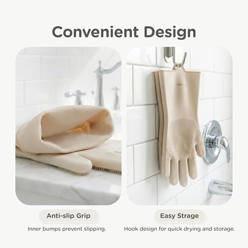 Pet Grooming Silicone Gloves, Gentle Dog Bathing Shampoo Brush - Image 7