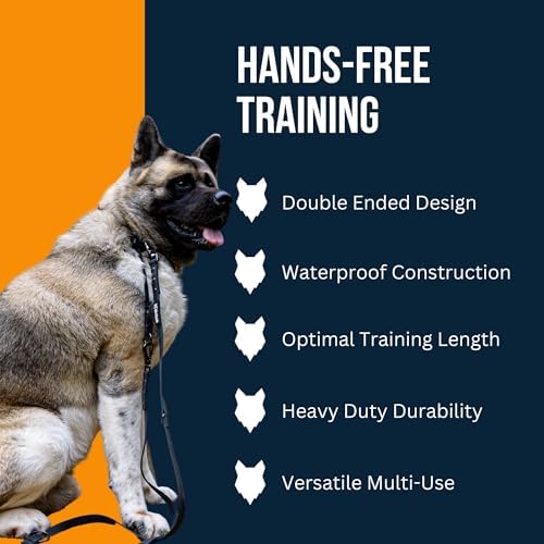 Fenrir - Dog Training Leash - Heavy Duty Dog - Double Ended Carabiner - Long Dog Lead - Non-Slip Lead Waterproof Gear for Large & Small Dogs Puppy - 2.1m (Red) - Image 4