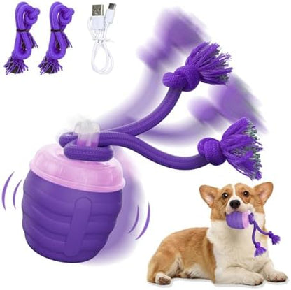 Interactive Dog Toy, [Newly Upgraded] Motion Activated Rolling Squeaky Ball for Medium/Large Dogs, Automatic Moving Dogs Ball for Boredom, USB Rechargeable(Purple) by Huimpet