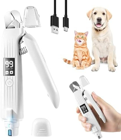 2-in-1 Dog & Cat Nail Clippers and Grinder, Led Pet Nail Trimmers by Unknown