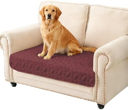 Ameritex Waterproof Pet Bed Cover Anti-Slip Dog Bed Blanket for Sofa and Furniture Waterproof New Pattern Design (Burgundy, 30x53 Inch (Pack of 1)) by Ameritex