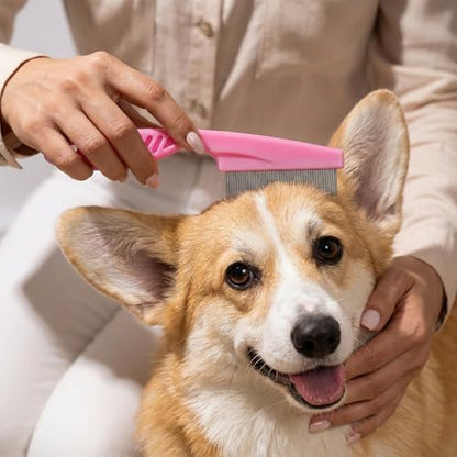 Haminway 8-Piece Dog Grooming Kit – Pink | Pet Brush Set for Shedding, Dematting, Nail Clipping & Bathing | Ideal for Small & Medium Dogs - Image 4