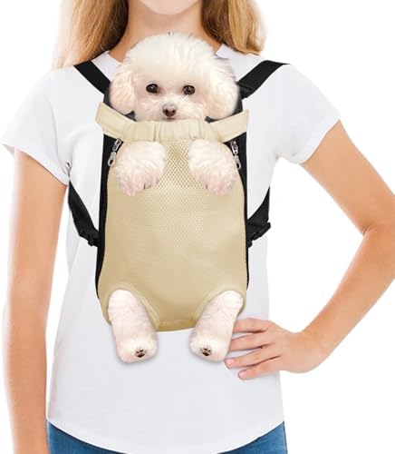 FEimaX Dog Carrier Backpack Pet Legs Out Front Cat Travel Bag, Adjustable Puppy Backpacks Carriers Hands-Free for Small Medium Dogs Cats Hiking Traveling Camping Daily Walking by FEimaX