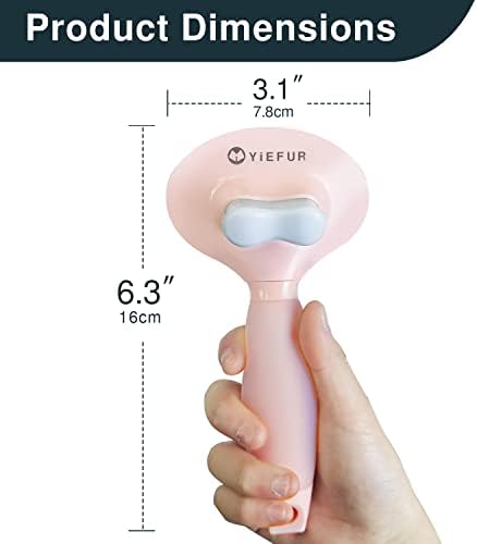 Cat Hair Brush, Soft Silicone Self Cleaning Brush for Short and Long Haired Cats, Pink Pet Grooming Comb, Cat Shedding Brushes - Image 6