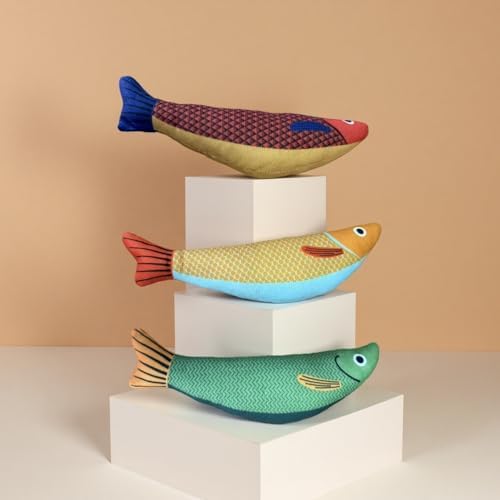 Cat Toy Saury Fish, 3-Pack (Green, Yellow, Orange), Catnip & Bell Sound, Soft & Durable, Interactive Kitten Toy for Indoor Cat Exercise, 8.7 Inches, Suitable for All Cat Breeds - Image 4