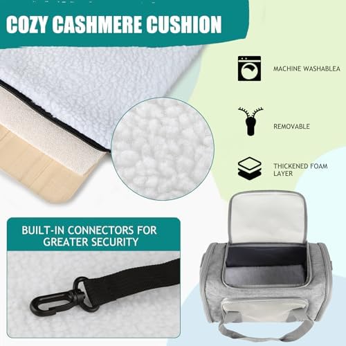 Top tasta Dog Cat Carrier Pet Carriers for Small Medium Large Cats Dogs Carrier Soft Sided Small Puppy Dog Carrier Portable Foldable Airline Approved Dog Cat Travel Carrier Grey Medium - Image 4