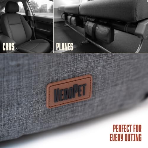 Soft Sided Pet Carrier for Small Dogs & Cats (Up to 9 lbs) – Airline Approved Underseat Travel Bag with Breathable Mesh, Luggage Strap & Washable Mat – Compact & Lightweight, Grey - Image 5
