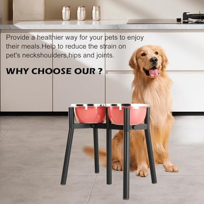 Raised Dog Bowl Stand for Large Dogs, Adjustable Width 7-10.6, 13.7 inch Tall Dog Food Water Stand,Bowl Not Include - Image 5
