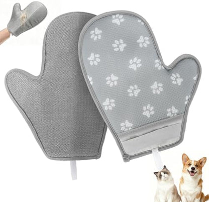 EXPAWLORER Pet Hair Removal Glove for Dogs & Cats, Washable Reusable Electrostatic Magic Brush Pet Hair Remover Glove, Upgraded Fur Removal Tool Grooming for Carpet Couch Sofa Clothing Car Seat, M by EXPAWLORER
