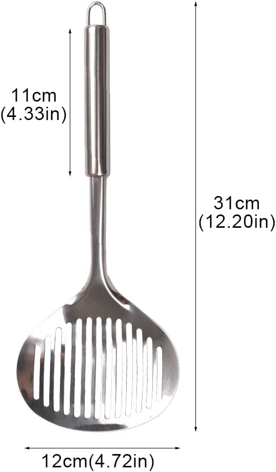2pcs Cat Litter Scoop, Stainless Steel Litter Scoop Long Handle Durable Cat Mesh Shovel (Sliver)