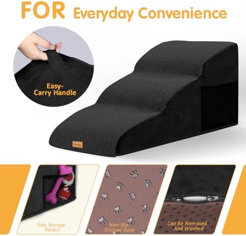 Topmart High Density Extended Foam Dog Ramp&Steps 3 Tiers,15.7" High - Image 5