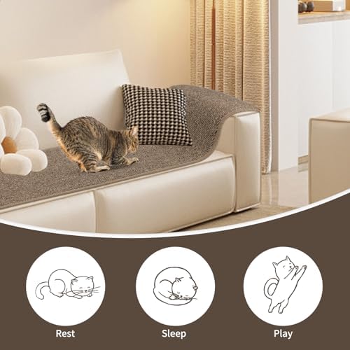 FHTONGE 71x15.8" Thickened Cat Wall Climbing Carpet with 16 Fixed Nails - Image 7
