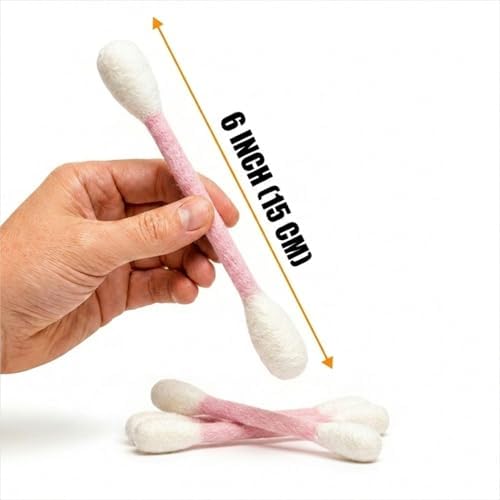 Glaciart One Swabs Cat Toys with Catnip - 6 Pk | Durable for Chew, Cute Cat Toys Interactive Kitty for Boredom, Exercise, & Play | Filled w/Organic Catnip for Anxiety & as Digestive Aid | Gift Idea - Image 2