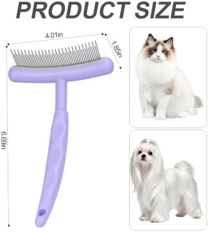 Stainless Steel Pet Dematting Deshedding Brush,Pet Grooming Tool(Blue) - Image 5