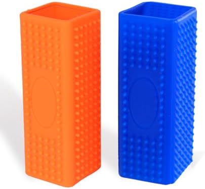 2pcs Pet Dog Cat Hair Remover, Pet Hair Removal Tool, Hollow Cleaner Brush for car，Interior, Furniture, Sofa (orangeblue) by Unknown