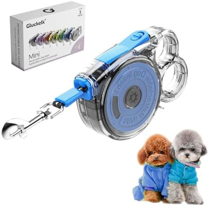 10 ft Retractable Dog Leash for Tiny & Small Dogs, Puppies, Cats by Allforthepets