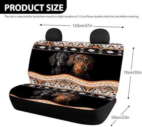 AFPANQZ Dachshund Stripes Car Back Seat Covers Protector Rear Car Seat Cushion Dust and Scratch Proof Universal Fits Car, Truck, SUV, Van Against Dirt & Pet Fur Cover - Image 4