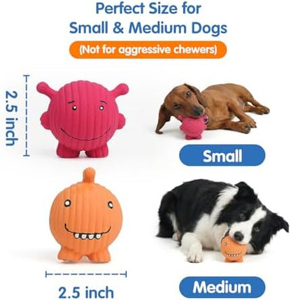 Dog Squeaky Balls Toys Rubber Soft Latex Dog Toys Chewing Squeaky Toy for Puppy Small Medium Pets - Image 3