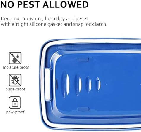 EIwichen Dog and Cat Food Storage Container with Scoop - 5-10 Lbs Pet Food Container with Airtight Lid, Dry Food Bin BPA Free, Kibble Container, for Pet, Cat, Dog, Bird Seed, e - Image 5