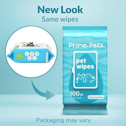 Prime Pets Dog Wipes for Paws and Butt, 600 Count, Pet Wipes for Dogs & Cats, 100% Fragrance Free, Deodorizing Puppy Wipes for Cleaning Face Eyes Ears Paws Teeth Body - Image 2