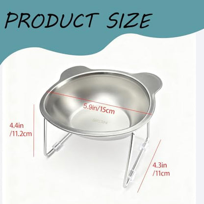 2 Pack Elevated Pet Bowls for Small Cats and Dogs 15° Tilted - Image 5