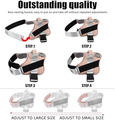 Dog Harness, No-Pull Reflective Dog Vest, Breathable Adjustable Pet Harness with Handle for Outdoor Walking - No More Pulling, Tugging or Choking - Image 3