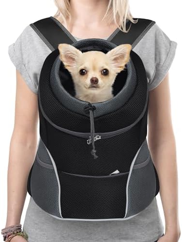 YUDODO Dog Front Carrier Backpack, Adjustable Breathable Dog Backpack by YUDODO