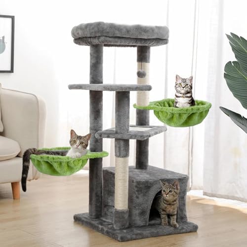 UXIETIN Cat Tree Hammock with Deep Basket,Large Size,12.4" - Image 7