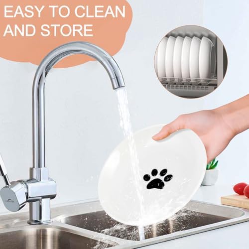 6 Pack Cat Food Bowl, Ceramic Cat Bowls, Anti Whisker Fatigue Cats Bowl Set - Image 6