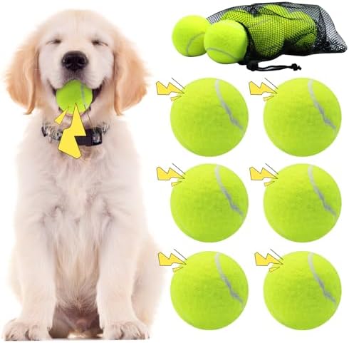 Swingers Squeaky Tennis Balls for Dog, 2.5 Inch Training Tennis Balls by Swingers